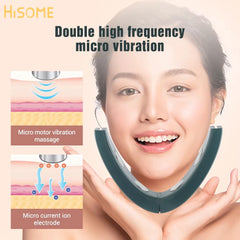 Electric V-face Lifting 6 Mode 9 Levels Heating Vibrating Facial Slimming Massager