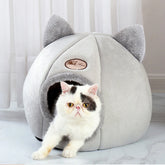 Pet bed with cat ears cat bed for small medium large cats
