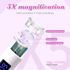 Mini Portable Nail Lamp Rechargeable Mini Handheld UV LED Lamp For Nails Gel Drying Cordless Nail Dryer Lamp Mini Flashlight Pen