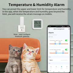 New Indoor Temperature Humidity Sensor Mini LCD Digital Display with Bluetooth Cozylife APP Remote Control Home Room Thermometer