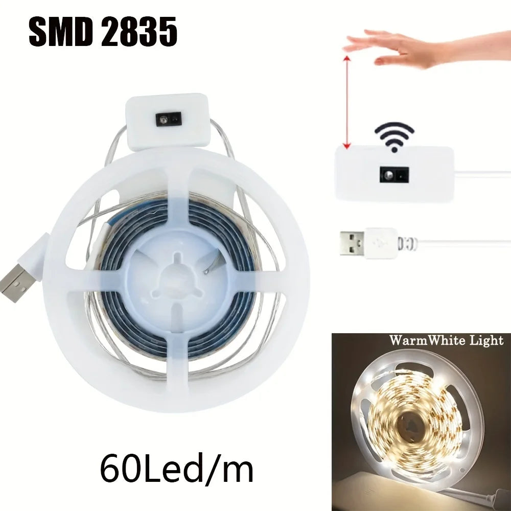 Smart USB Led Strip Light SMD2835 5V Motion Sensor Hand Scan