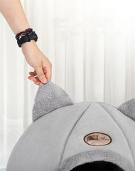 Pet bed with cat ears cat bed for small medium large cats
