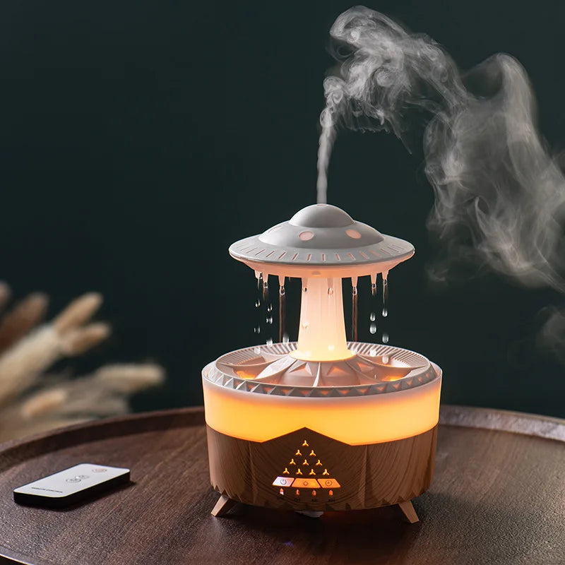 UFO Raindrop Remote Control Aroma Diffuser Electric Ultrasonic Air Humidifier