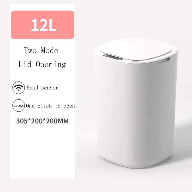 Household intelligent induction trash can induction with lid electric