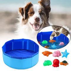 Foldable Cat Pool Toy Play Water Bath Tub for Dogs and Cats