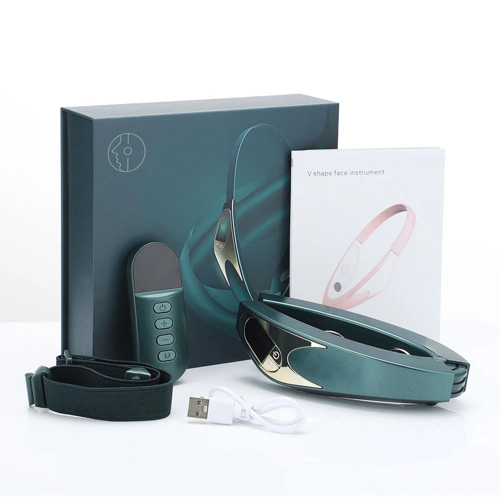 Electric V-face Lifting 6 Mode 9 Levels Heating Vibrating Facial Slimming Massager