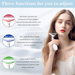 Anti-Aging Face and Neck Lifting Massager LED Light Skin Care EMS Wrinkle Remover