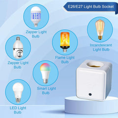 Wireless Remote Control E27 Smart Timer Switch Lamp Holder