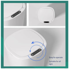 Household intelligent induction trash can induction with lid electric